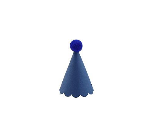 Mini Chapeuzinho Pompom Color Azul Marinho 10Un