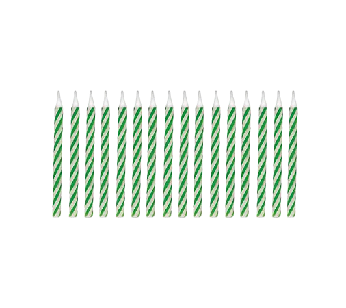 Vela Palitinho Espiral Verde 6cm 16Un