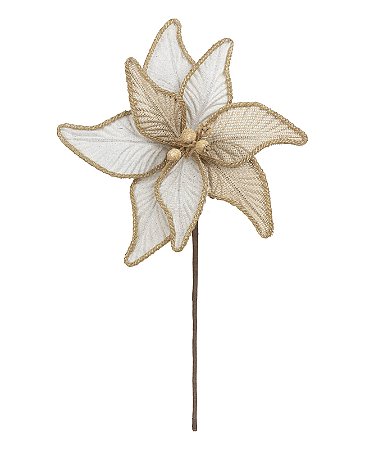 Galho Decorativo Poinsetia de Juta Mesclada Natal 1UN