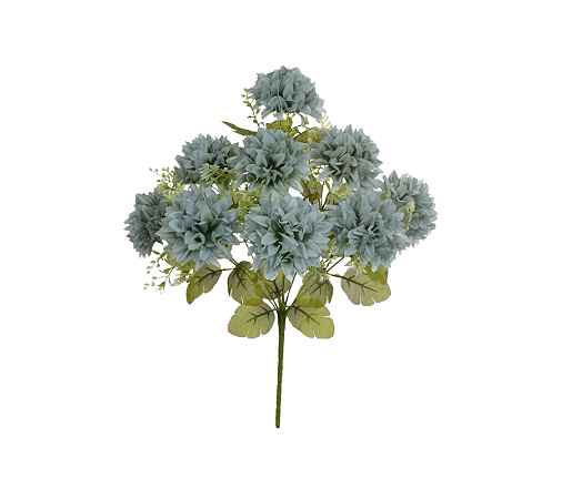 Flor Artificial Decorativa Azul Outono 40cm 1UN
