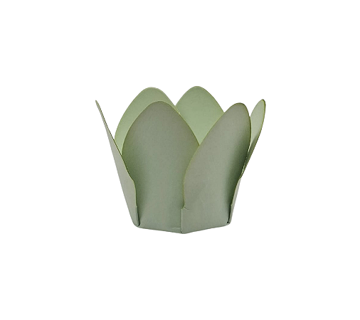 Forminha P/ Doces Tulipa Pistache Claro 30Un