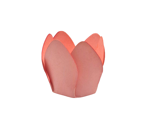 Forminha P/ Doces Tulipa Pêssego 30Un