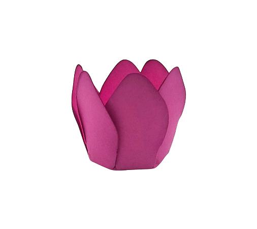 Forminha P/ Doces Tulipa Rosa Pink 30Un