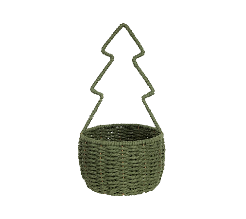 Enfeite Decorativo Cesta Pinheiro Árvore de Natal 1Un