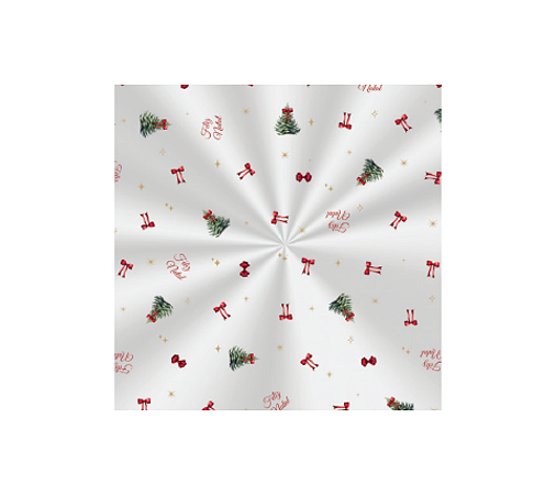 Saco Transparente Feliz Natal Pinheiro 15x29cm 50Un
