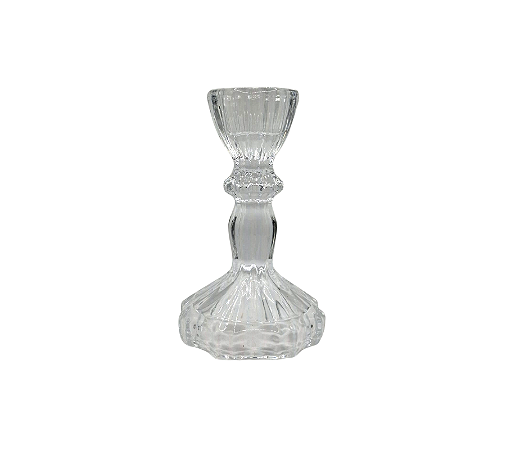 Castiçal de Vidro Para Vela Mesa Posta Natal 11cm 1Un