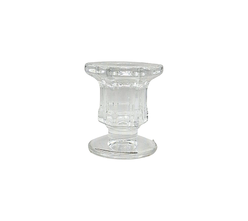 Porta Vela Castiçal de Vidro Mesa Posta Jantar Natal 1UN