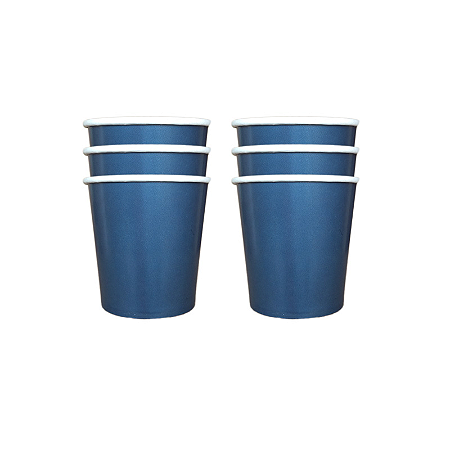 Copo De Papel Liso Azul Marinho 240ml 08un.