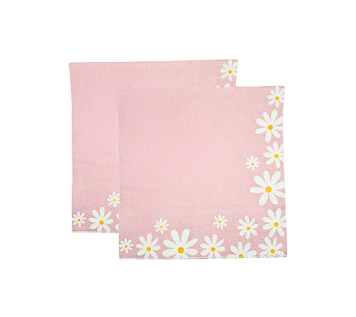 Guardanapo Papel Margarida Rosa 32,5cmx32,5cm 20Un