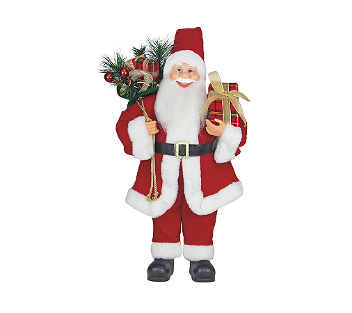 Enfeite Papai Noel Vermelho C/ Presentes Decoração Natal 1Un
