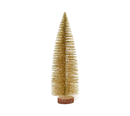 Enfeite Árvore Natal de Mesa Dourada Decoração 30cm 1Un