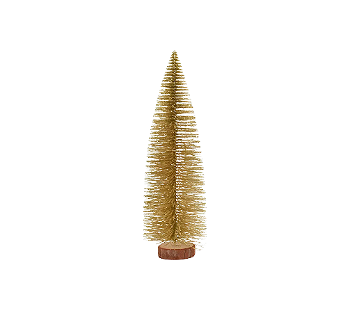 Enfeite Árvore Natal de Mesa Dourada Decoração 25cm 1Un