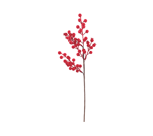 Galho Natalino Frutinhas Vermelhas Decoração Natal 1Un