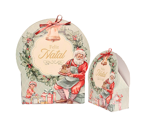 Caixa Presente Globo de Neve Doce Natal 10Un
