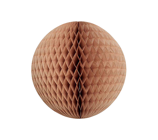 Globo Colmeia de papel tamanho G 24cm - Caramelo 1Un