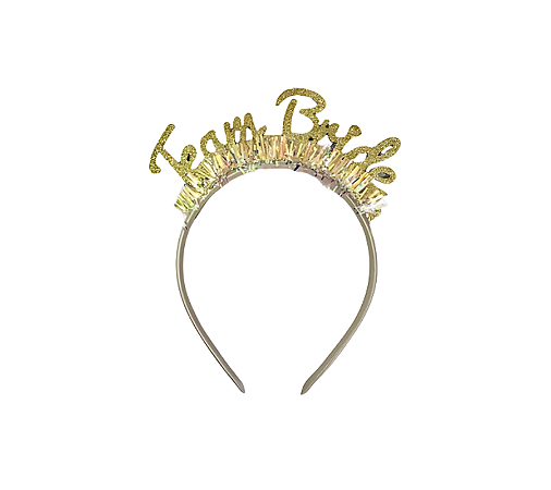 Tiara Brilho Dourado Team Bride Despedida de solteira 1Un