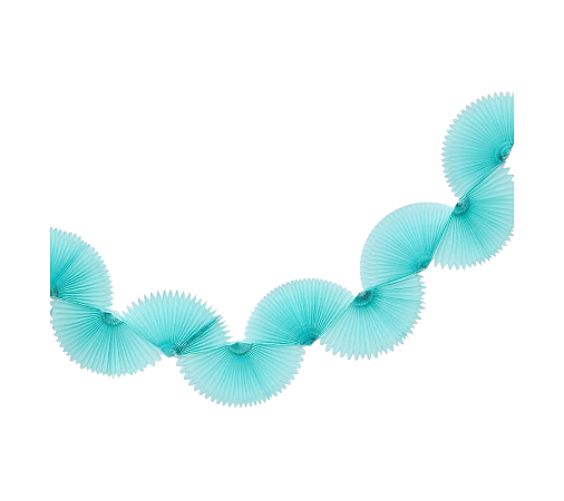 Guirlanda Leque de Papel de Seda - Verde Acqua 1un