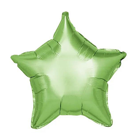 Balão Metalizado Estrela 9" 23cm -Verde Menta