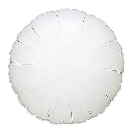 Balão Metalizado Redondo 9" 23cm - Branco