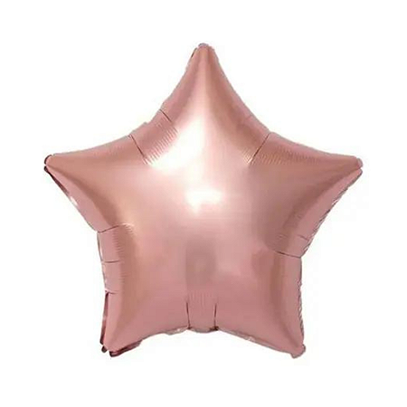 Balão Metalizado Estrela 9" 23cm - Rose Gold