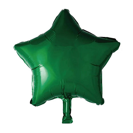 Balão Metalizado Estrela 9" 23cm - Verde