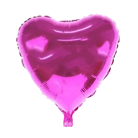Balão Metalizado Coração 9" 23cm - Rosa