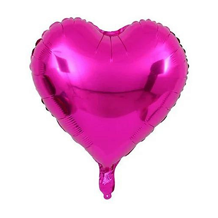 Balão Metalizado Coração 9" 23cm - Pink