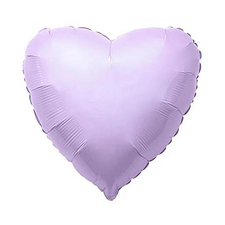 Balão Metalizado Coração 9" 23cm - Lilás Bebê