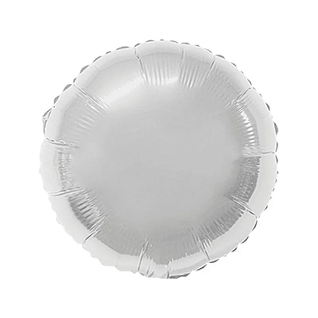 Balão Metalizado Redondo 9" 23cm - Prata