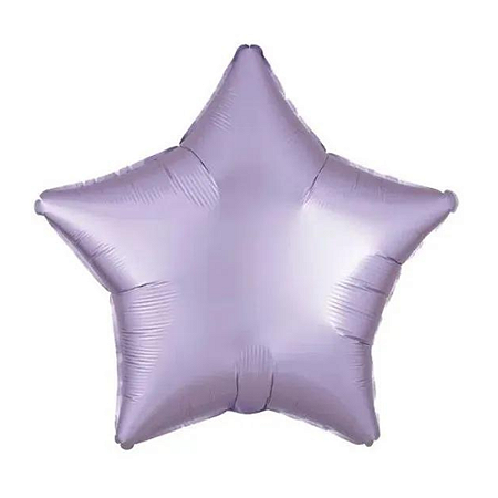 Balão Metalizado Estrela 9" 23cm - Lilás Bebê