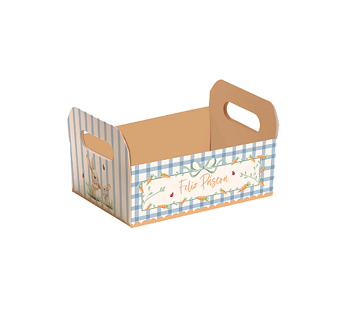 Caixote de Papel Cartão Lovely Garden Páscoa 1UN