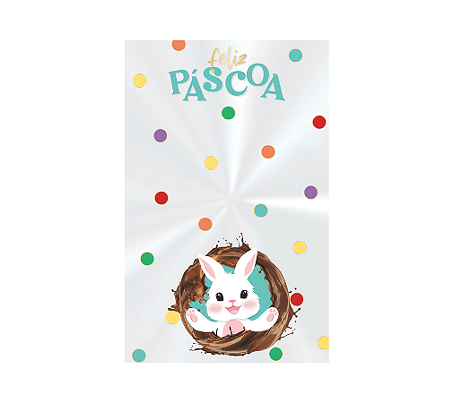 Saco Plástico Transparente Felicitá Páscoa 11x19,5cm 50Un