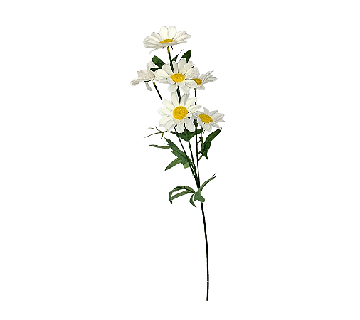 Flor Artificial Flores Margarida Branco 59cm 1Un