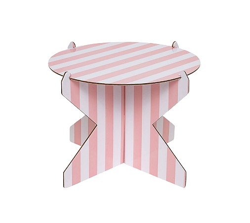 Boleira M - Listra Rosa diametro 20cm / altura 15cm