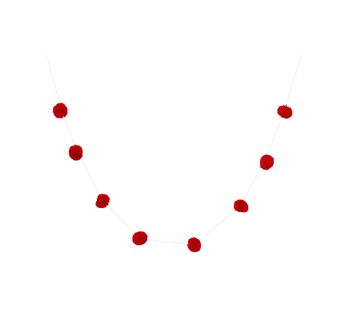 Guirlanda Pompom - Vermelho