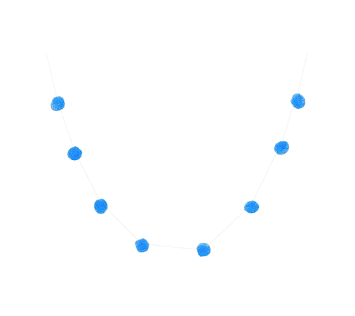 Guirlanda Pompom - Azul Mar