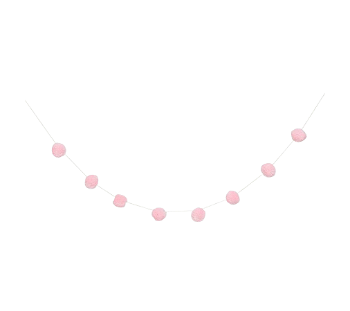 Guirlanda Pompom - Rosa Blush