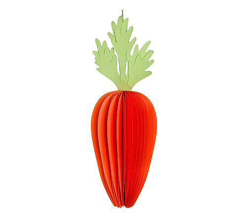 Enfeite Decorativo Cenoura Laranja Papel Páscoa