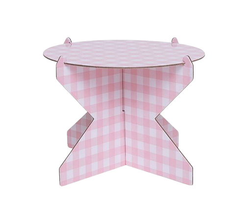 Boleira G - Xadrez Rosa  26cm / altura 20cm