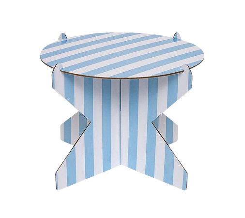 Boleira G - Listra Azul Céu  26cm / altura 20cm