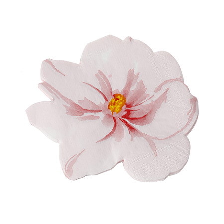 Guardanapo Papel Flor Romantica Rosa 20Un