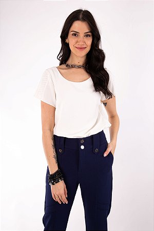 Blusa Ivy Fit Crepe Off White