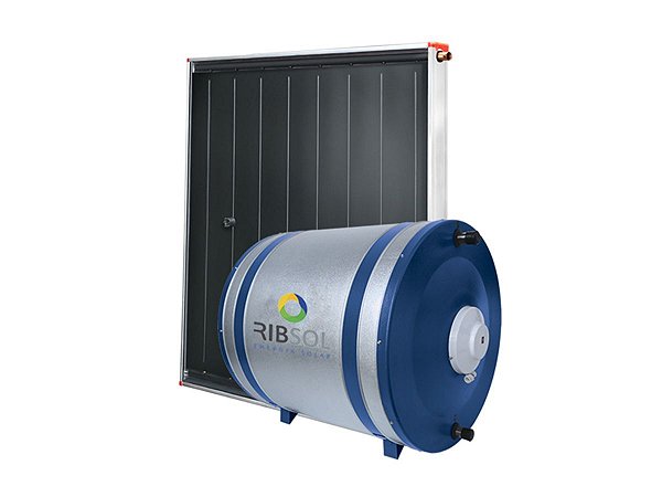Kit Solar Boiler 200 Litros e 1 Coletor 200x100cm Inox Ribsol Energia Solar