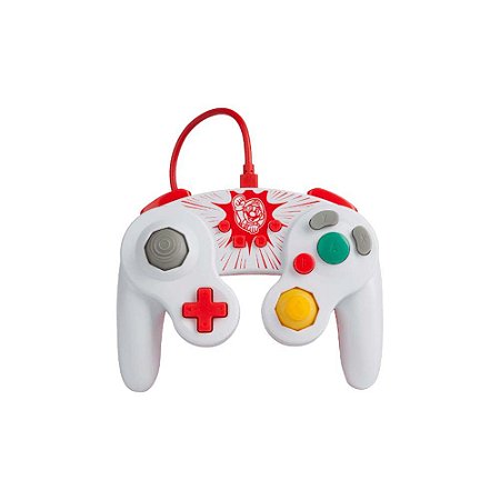Controle Com Fio Power-A Wired GameCube Mario Nintendo Switch