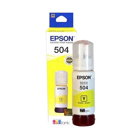 Refil Tinta Amarelo Impressora Epson T504420AL 70ml L4150/60