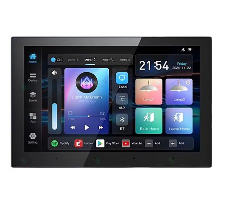 Amplificador 8 polegadas Touch de Parede Android 11 com Tuya