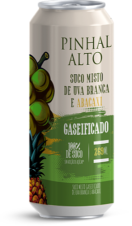 SUCO MISTO GASEIFICADO UVA BRANCA E ABACAXI/269 ML (12 un)