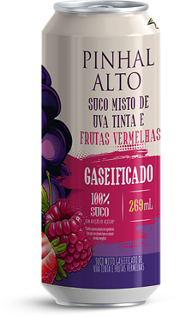 SUCO MISTO GASEIFICADO UVA TINTA E FRUTAS VERMELHAS/269 ML (12 un)