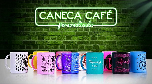 Kit 100 UN Caneca de café - 400 ml Personalizada