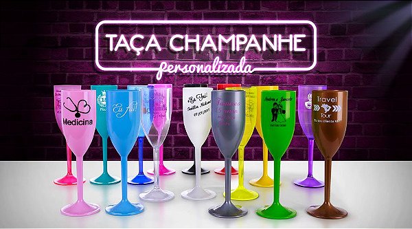 KIT 100 UN Taça Champanhe 215 ml